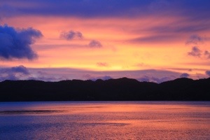 sunset in palau
