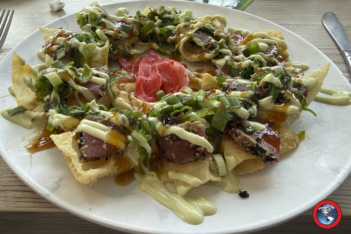 tuna nachos at Dockside Grill