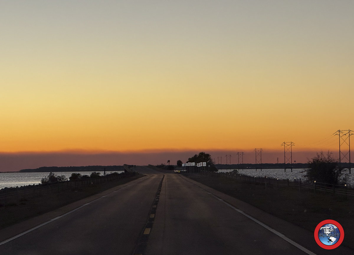 sunset along the highway in florida